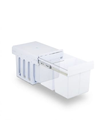 relaxdays Einbaumülleimer in Weiß - 2 x 15 L