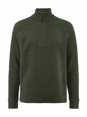 Hessnatur Fleece Troyer Relaxed in tannengrün