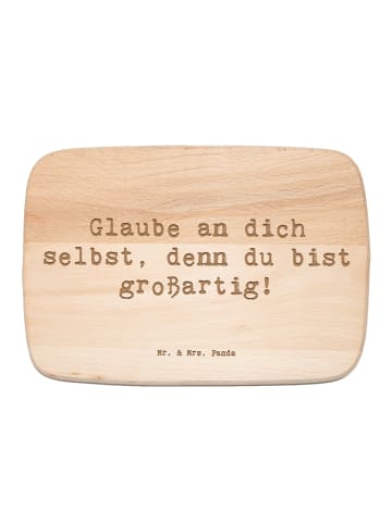 Mr. & Mrs. Panda Küchenbrett Spruch Selbstvertrauen stärken mit ... in Transparent