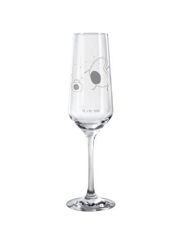 Mr. & Mrs. Panda Champagnerglas Avocado Tanzen ohne Spruch in Transparent