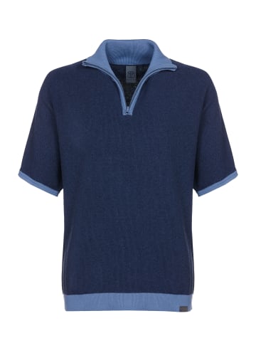 elkline Strick-Poloshirt Breathe In in darkbluemelange - infinity blue