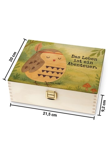 Mr. & Mrs. Panda Teedose Eule Federschmuck Design mit Spruch in Weiß