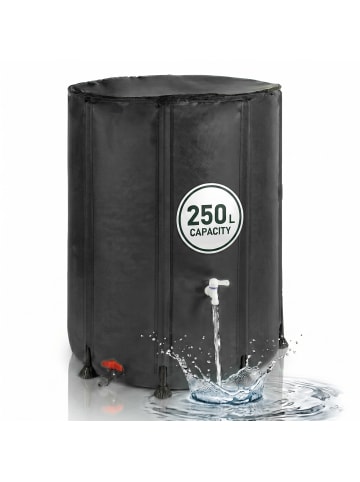 relaxdays Regentonne in Schwarz – 250 l