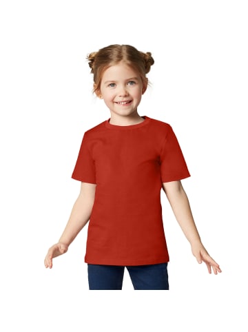 tectake Einfarbiges T-Shirt für Kinder, dunkelrot