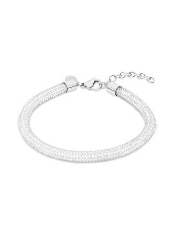 s.Oliver Armband Sparkle Mesh in silber