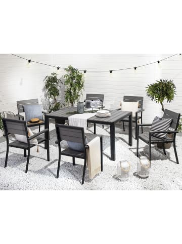 Beliani Esstisch COMO in Grau/Schwarz - (W) 90 x (H) 74 x (L) 150 cm