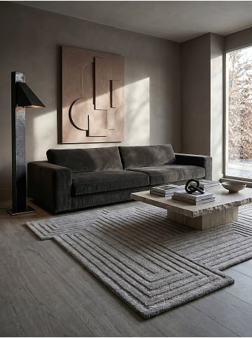 KADIMA DESIGN Teppich Wolle Handgetuftet LEVEN Skandinavisch Zen Shaped Geometrisch in Grau