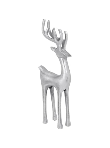 Home&Styling Collection Weihnachtsfigur, Rentier in Silbern, (B) 6 x (H) 35 x (L) 14 cm