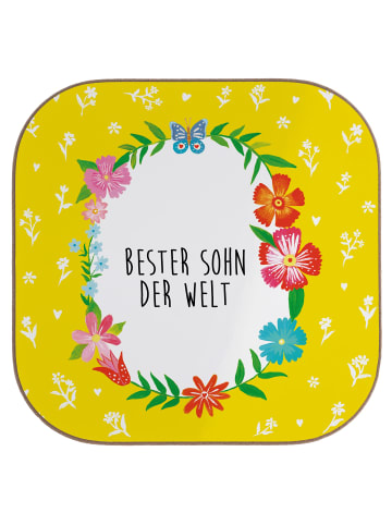 Mr. & Mrs. Panda Flaschenuntersetzer Sohn mit Spruch in Weiß