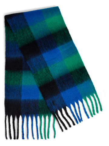 Marie Lund Schal in blau grün - 0043