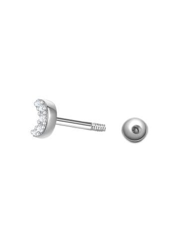 Glanzstücke München Ohrringe Mond aus Sterling Silber mit Zirkonia in silber