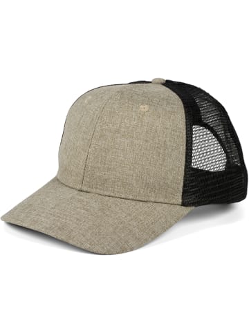 styleBREAKER Snapback Cap in Braun meliert / Schwarz