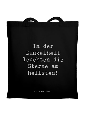 Mr. & Mrs. Panda Tasche Spruch Angst vor Dunkelheit überwinden m... in Schwarz