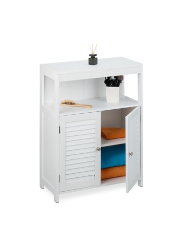 relaxdays Badschrank in Weiß - (B)60 x (H)80 x (T)29 cm