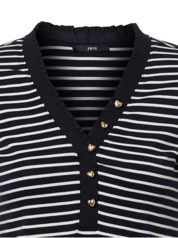 Zero  Langarmshirt in marine weiß