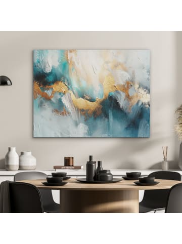 OnlyWow Akustibild Abstrakte Kunst gold blau