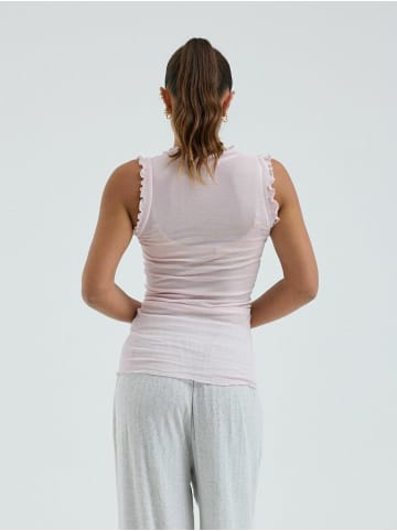Seamless Basic Top Flounce in Pale Rose