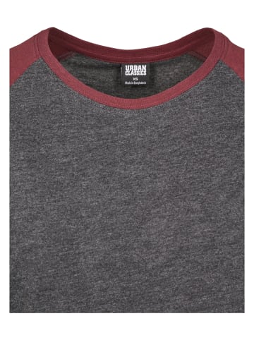 Urban Classics T-Shirts in charcoal/redwine