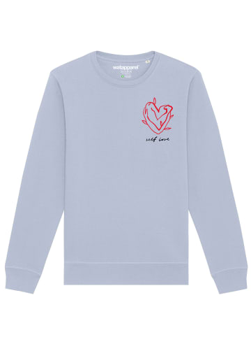 wat? Apparel Sweatshirt Self love in Serene Blue