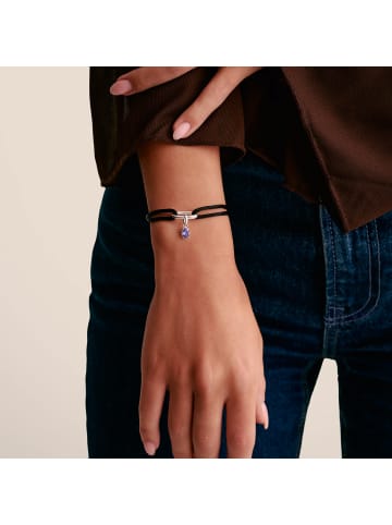 Thomas Sabo Textilarmband Schwarz Connect in silber, schwarz