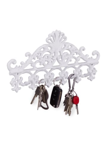 relaxdays 4 x Garderobenleiste in Weiß - (B)35x (H)17 x (T)3,5 cm