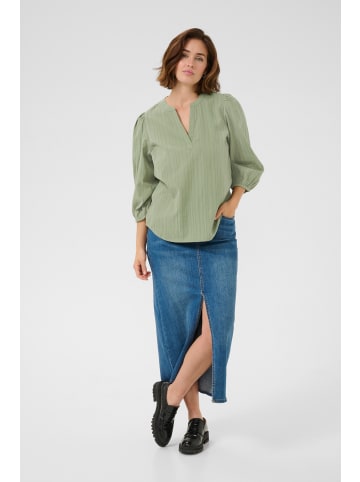 Kaffe Langarm-Bluse KAjollia Regular fit in Oil Green