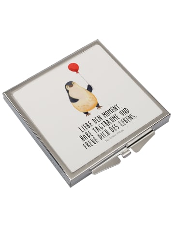 Mr. & Mrs. Panda Taschenspiegel Pinguin Luftballon mit Spruch in Weiß