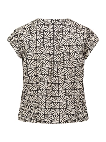 Betty Barclay Schlupfbluse kurzarm in Schwarz/Beige