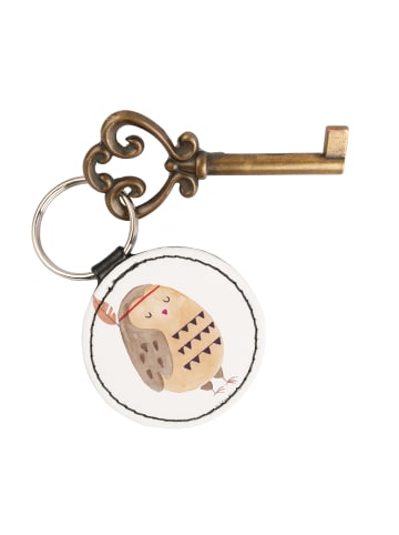 Mr. & Mrs. Panda Anhänger Eule Federschmuck ohne Spruch in Weiß