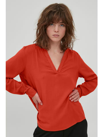 ICHI Langarmbluse IHMAIN LS2 - 20114753  Blusenshirt mit bequemer Passform in Rot