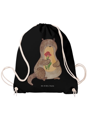 Mr. & Mrs. Panda wander rucksack Otter Blumenstrauß ohne Spruch in Schwarz