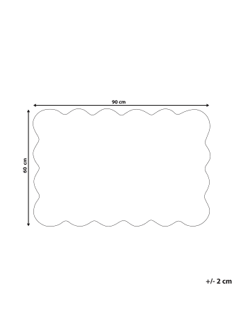 Beliani Fußmatte HOLON in /Schwarz - (W) 60 x (L) 90 cm