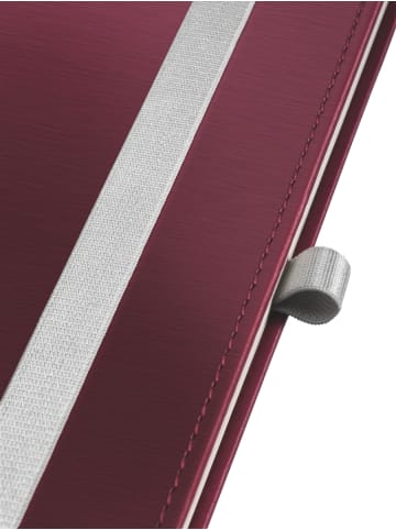 Leitz Notizbuch Style A5 80 Blatt 100g/qm kariert granat rot
