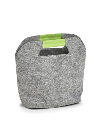 Thermofilztasche mit grünem Griff in Grün, 16 x 28 x 24 cm