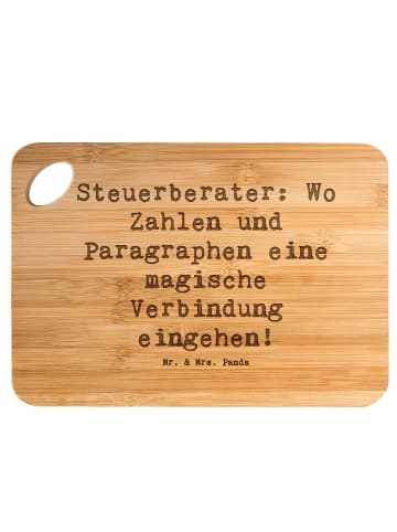 Mr. & Mrs. Panda Hackbrett Spruch Magische Steuerberater mit Spruch in Braun