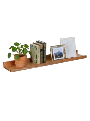 relaxdays Wandregal in Natur - (B)100 x (H)5 x (T)15 cm