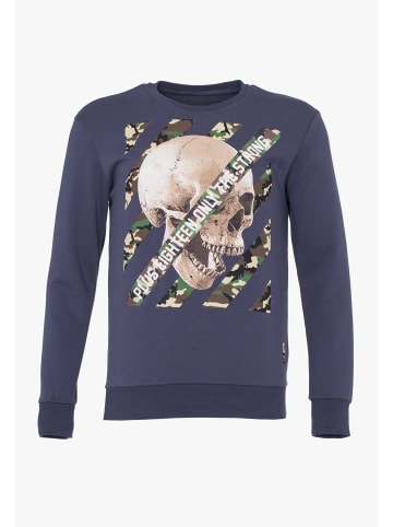 PLUS EIGHTEEN Sweater Mit Print in Petrol