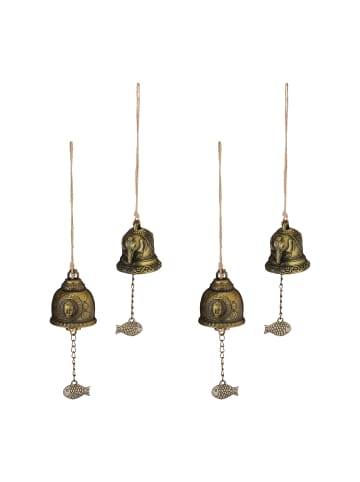 relaxdays 4-tlg. Windspiel Set in Gold