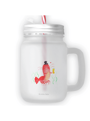 Mr. & Mrs. Panda Mason Jar Hummer Weizen ohne Spruch in Transparent