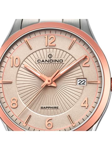 Candino Analog-Armbanduhr Candino Classic roségold, silber mittel (ca. 31mm)