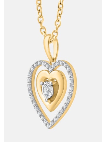 Diamant Exquis Halskette aus 375 Gelbgold mit Diamant