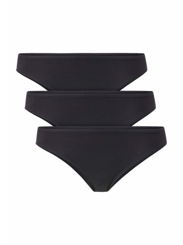 Hessnatur Slip Regular Cut 3er Pack in schwarz