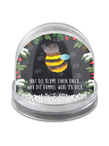 Mr. & Mrs. Panda Schneekugel Weihnachten Hummel flauschig mit Sp... in Kreidetafel