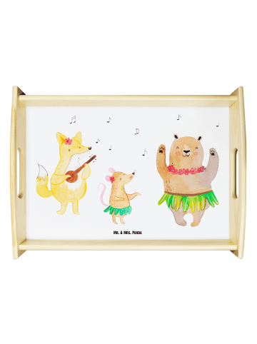 Mr. & Mrs. Panda Servier Tablett Waldtiere Aloha ohne Spruch in Weiß