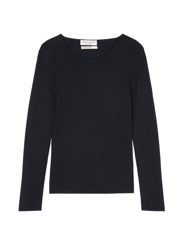 Marc O'Polo Langarm-Strickpullover slim in deep night blue