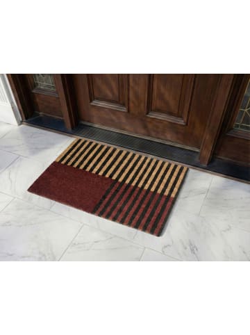 Beliani Fußmatte TUKSUK in Braun/Beige - (W) 50 x (L) 80 cm