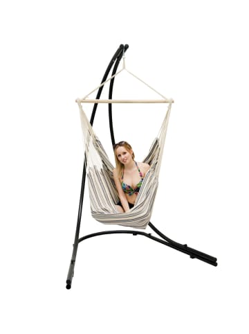 AMANKA XXL Hängestuhlgestell + Hängesessel Key West in Mediterran