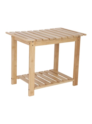 relaxdays Badhocker in Natur - (B)53 x (H)42 x (T)33 cm