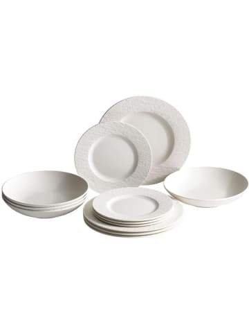 Villeroy & Boch 12-tlg. Tafelservice Manufacture Rock Blanc in in weiß