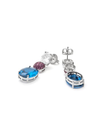 Luxenter Ohrringe aus 925er Sterlingsilber mit  Zirkonia-Steinen und Rhodium-Finish